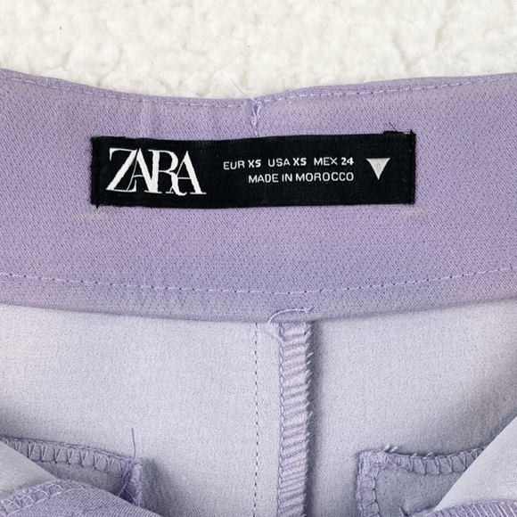 ZARA • Lavender/Lilac/Purple High-Waisted Mini Shorts - Picture 13 of 16